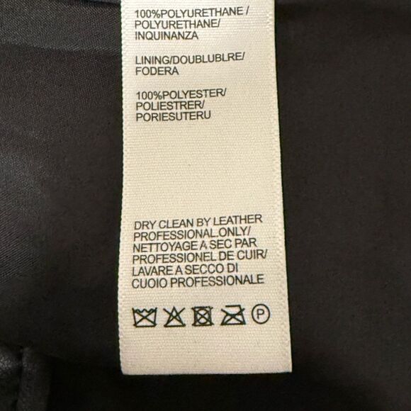 NWT Rebecca Minkoff Vegan Leather Black Crop Woman’s Moto Jacket. Size Medium. - Picture 8 of 8